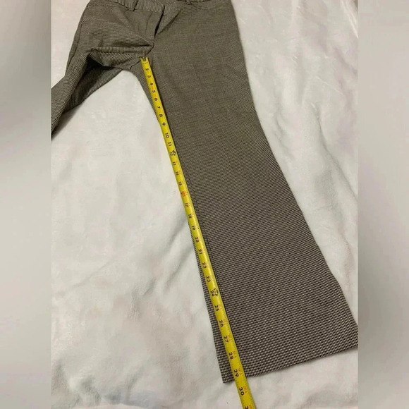 Worthington Women's Plaid Straight Leg Pants Brown Pockets Casual Size 8 - Picture 8 of 9